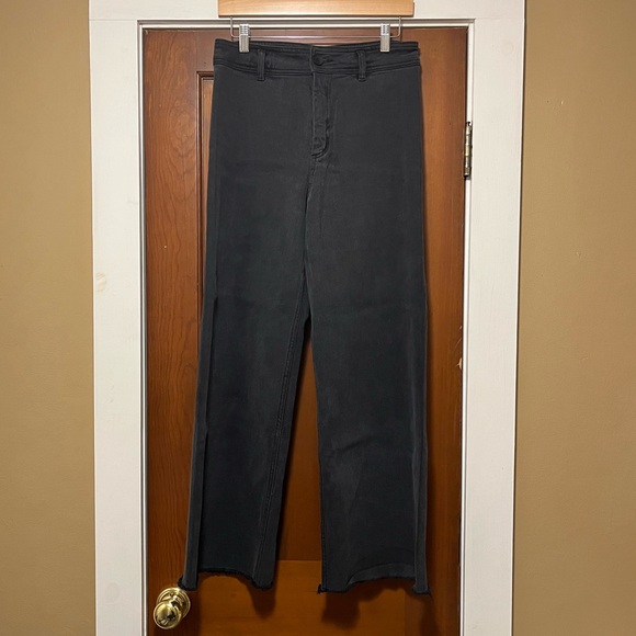 Black Straight Wide Leg Pants - Picture 3 of 6